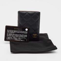 Chanel Black Quilted Leather Bifold Card Holder
