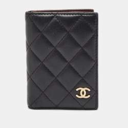 Chanel Black Quilted Leather Bifold Card Holder