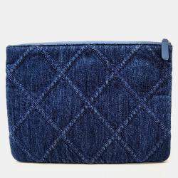 Chanel Denim 19 Clutch New Medium