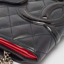 Chanel Black Quilted Leather CC Cambon Compact Wallet