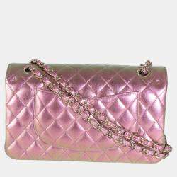 Chanel Metallic Quilted Iridescent Lambskin Medium Classic Double Flap Bag