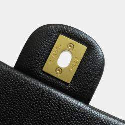 Pre Owned Chanel Caviar Skin Chain Shoulder Coco Mark Bag