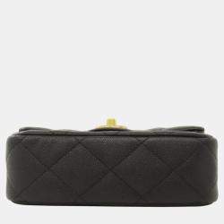 Pre Owned Chanel Caviar Skin Chain Shoulder Coco Mark Bag