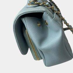 Pre Owned Chanel Blue Champagne Caviar Skin Matelasse Affinity Handbag
