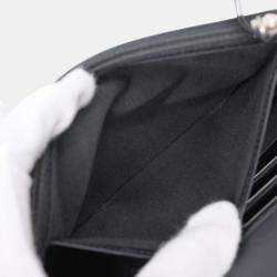 Chanel Black Coco Mark Caviar Skin Chain Wallet