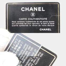 Pre Owned Chanel White Leather Bicolor Chain Shoulder Bag