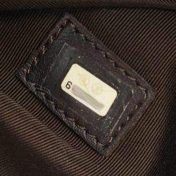 Chanel Brown Caviar Skin Coco Mark Boston Bag