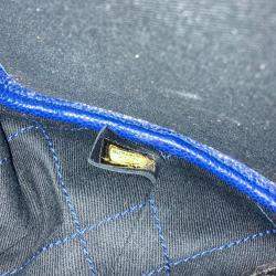 Chanel Navy Black Matelasse Quilted Tote Bag
