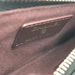 Chanel Black Caviar Skin Coco Mark Matelasse Classic Zip Business Card Holder