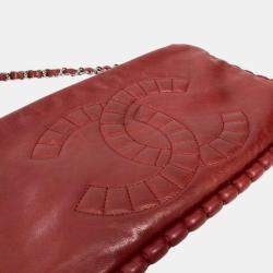 Pre Owned Chanel Red 10A Chain Shoulder Bag