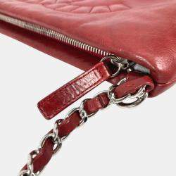 Pre Owned Chanel Red 10A Chain Shoulder Bag