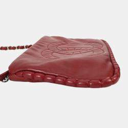 Pre Owned Chanel Red 10A Chain Shoulder Bag