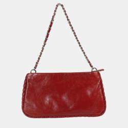 Pre Owned Chanel Red 10A Chain Shoulder Bag