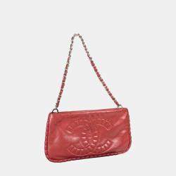 Pre Owned Chanel Red 10A Chain Shoulder Bag