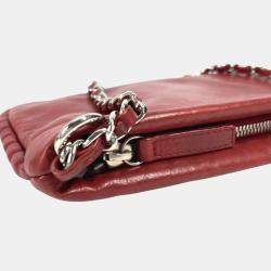 Pre Owned Chanel Red 10A Chain Shoulder Bag