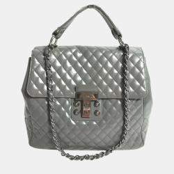 Chanel gray Chain shoulder bag