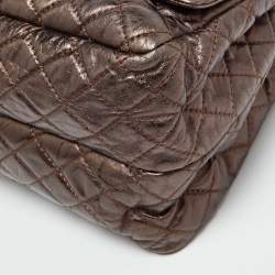 Chanel Metallic Bronze Quilted Leather Classic Flap Shopping Tote