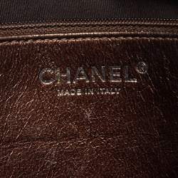 Chanel Metallic Bronze Quilted Leather Classic Flap Shopping Tote