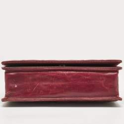 Chanel Burgundy/Black Quilted Leather and Canvas Medium Ballerine Flap Bag