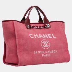 Chanel  Large Canvas Deauville Tote Bag