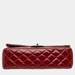Pre Owned Chanel Maxi Classic Patent Double Flap