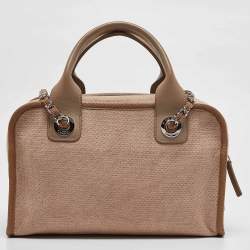 Pre Owned  حقيبة شانيل دوفيل بولر كانفاس وردي