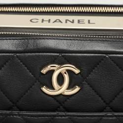 Chanel Black Quilted Leather Medium Trendy CC Bowling Bag