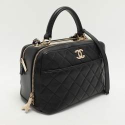 Chanel Black Quilted Leather Medium Trendy CC Bowling Bag