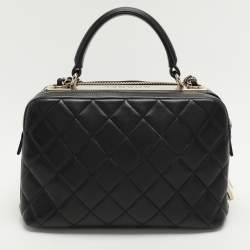 Chanel Black Quilted Leather Medium Trendy CC Bowling Bag