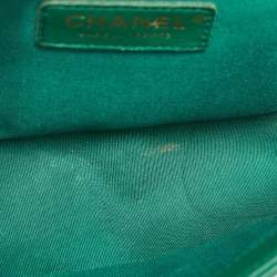 Chanel Green Quilted Leather Medium Boy Flap Bag