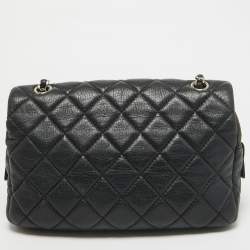 Chanel Black Quilted Leather Medium Soft Easy Flap Bag