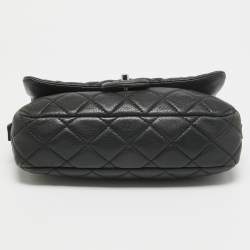 Chanel Black Quilted Leather Medium Soft Easy Flap Bag