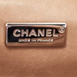 Pre Owned Chanel Brown Python Leather Medium Classic Double Flap Bag