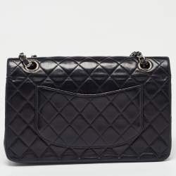 Chanel Black Quilted Leather Medium Classic Double Flap Bag