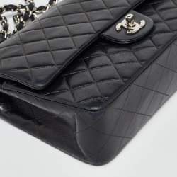 Chanel Black Quilted Leather Medium Classic Double Flap Bag