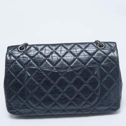 Chanel Navy Blue Quilted Aged Leather 227 Reissue 2.55 Flap Bag