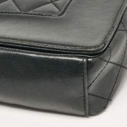 Pre Owned Chanel Black Quilted Leather Mademoiselle Vintage Flap Bag