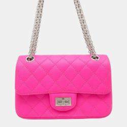 مملوكة مسبقًا Chanel pink Leather 2.55 Chain Shoulder Bag Size Mini