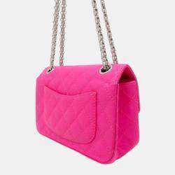 مملوكة مسبقًا Chanel pink Leather 2.55 Chain Shoulder Bag Size Mini