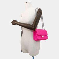 مملوكة مسبقًا Chanel pink Leather 2.55 Chain Shoulder Bag Size Mini