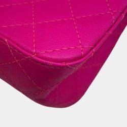 مملوكة مسبقًا Chanel pink Leather 2.55 Chain Shoulder Bag Size Mini