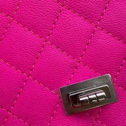 مملوكة مسبقًا Chanel pink Leather 2.55 Chain Shoulder Bag Size Mini