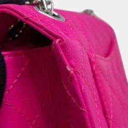 مملوكة مسبقًا Chanel pink Leather 2.55 Chain Shoulder Bag Size Mini