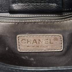 Chanel Black Leather Mosaic Studs Accordion Flap Bag