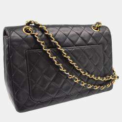 مملوكة مسبقًا Chanel Black Lambskin Single Flap Shoulder Bag