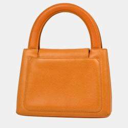 Chanel Orange Calfskin Handbag