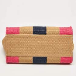 مملوكة مسبقًا Chanel Multicolor Raffia and Leather Large Stripe Deauville Tote