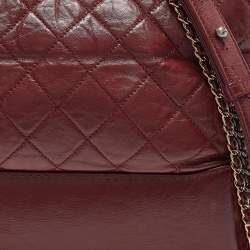 Chanel Red Quilted Leather Medium Gabrielle Hobo