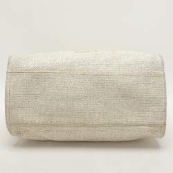 Chanel Cream Tweed and Leather Deauville Tote