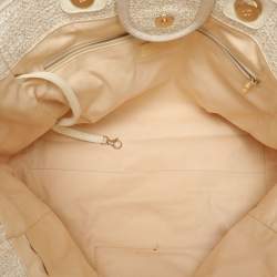 Chanel Cream Tweed and Leather Deauville Tote
